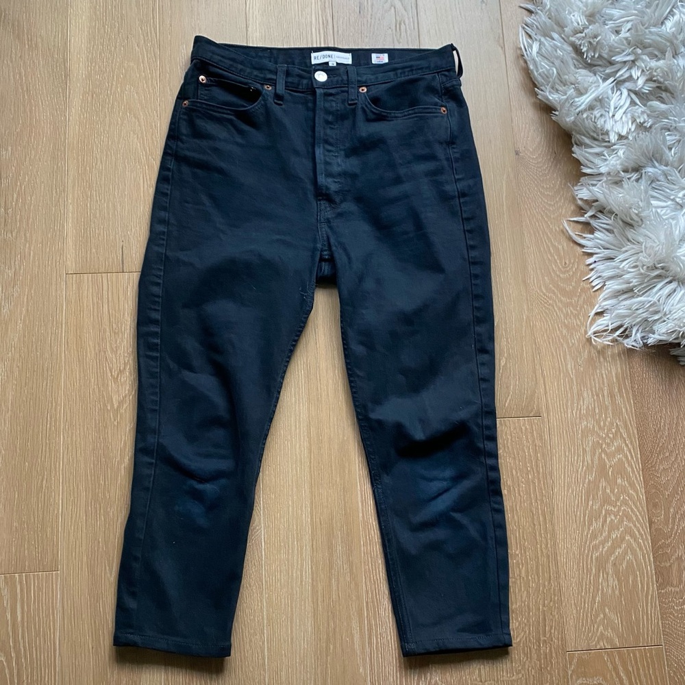 {Re/done} 🔷 high rise ankle crop jeans